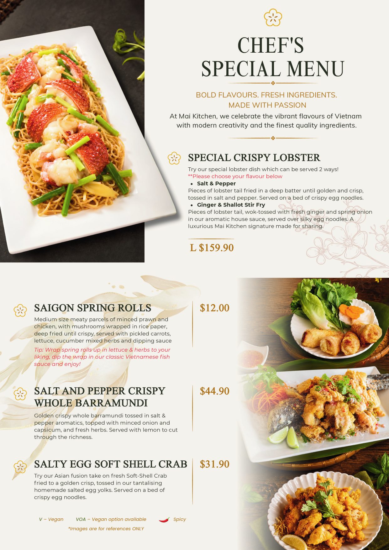 Mai Kitchen menu page 1