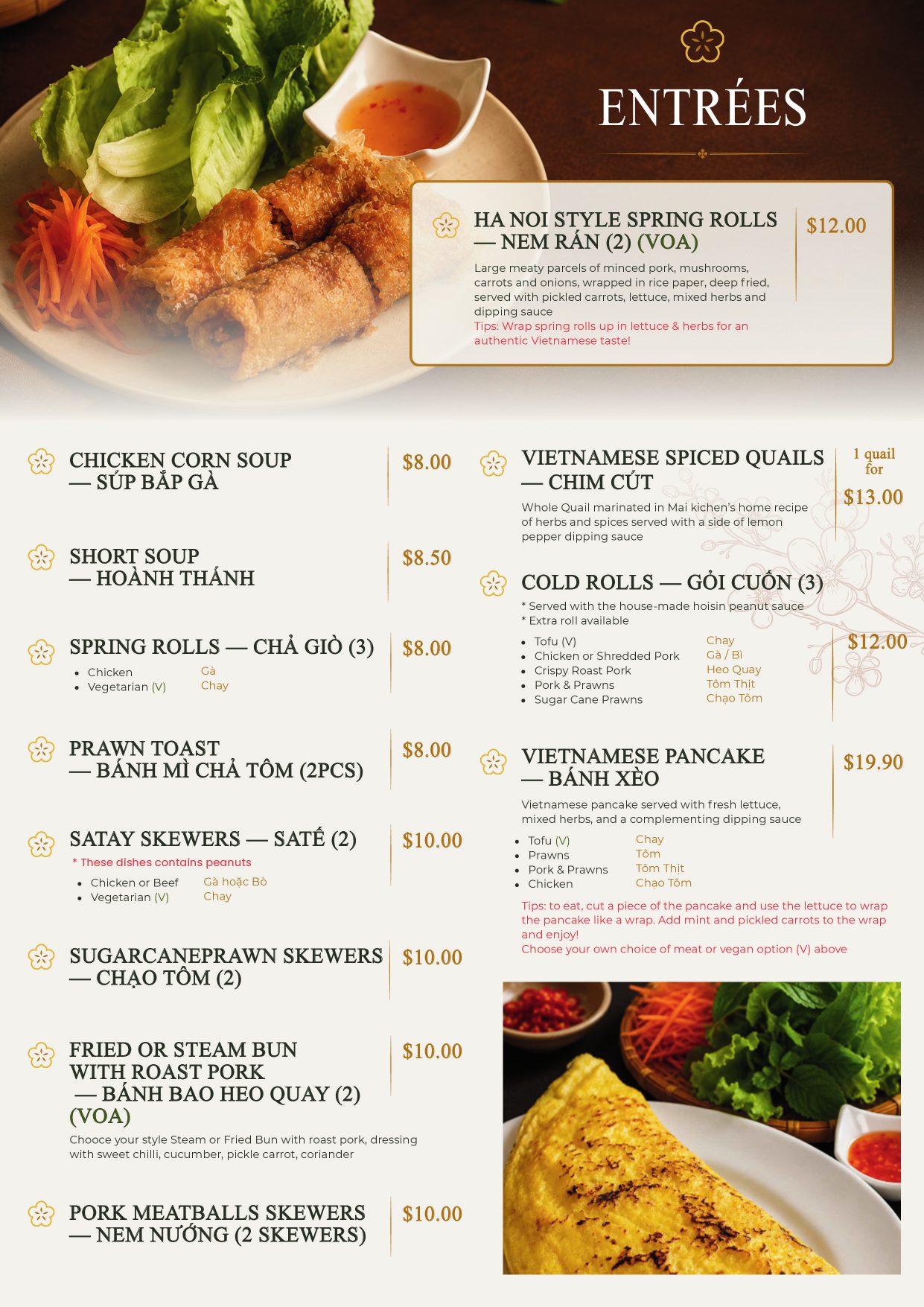 Mai Kitchen menu page 2