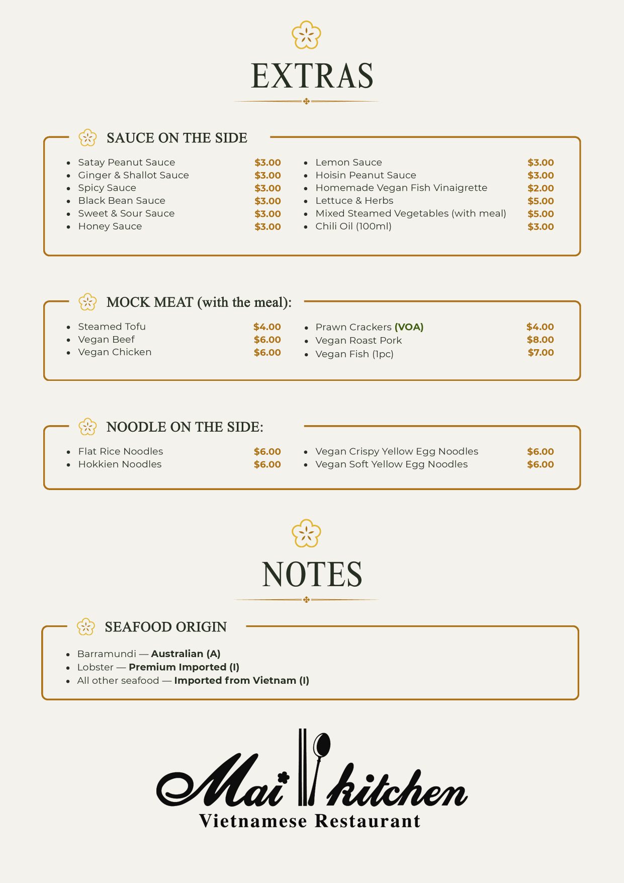 Mai Kitchen menu page 23